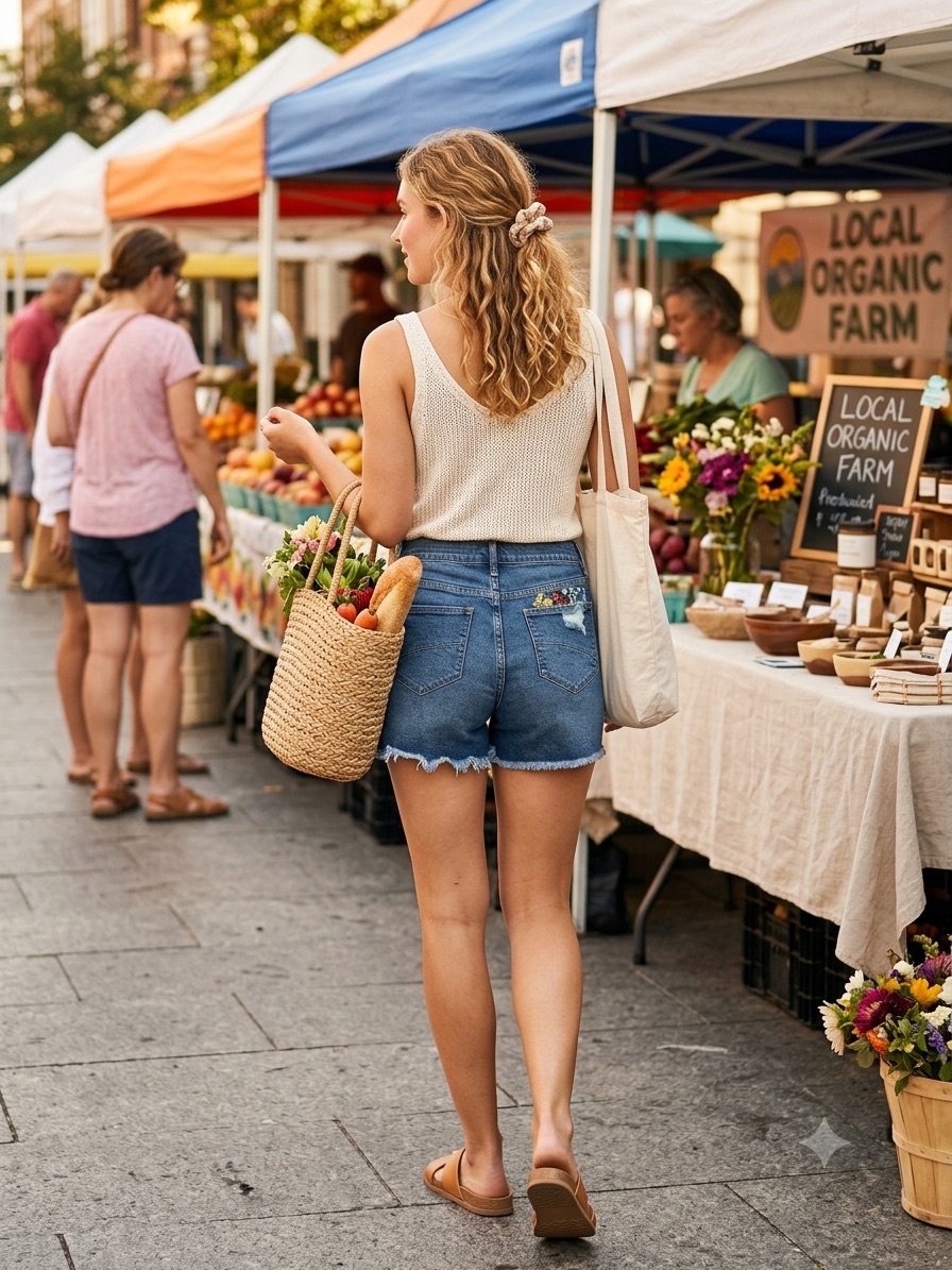 Driftwood Dark Indigo Raw Hem Denim Shorts